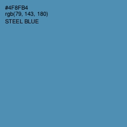 #4F8FB4 - Steel Blue Color Image